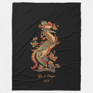 Phoenix Feng Chinesisches Heiligtier Fleecedecke