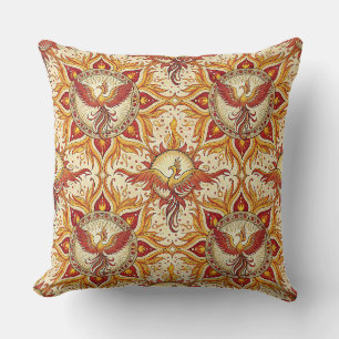 Phoenix-Feuer-Mandala Spirituelles Designmuster Ku Kissen