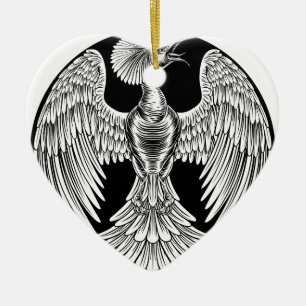 Phoenix-Feuer-Vogel-Entwurf Keramik Ornament