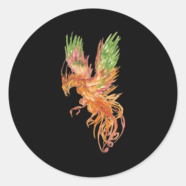 Phoenix-Feuergefecht aus den Aschen I ruft Phoenix Runder Aufkleber (Vorderseite)