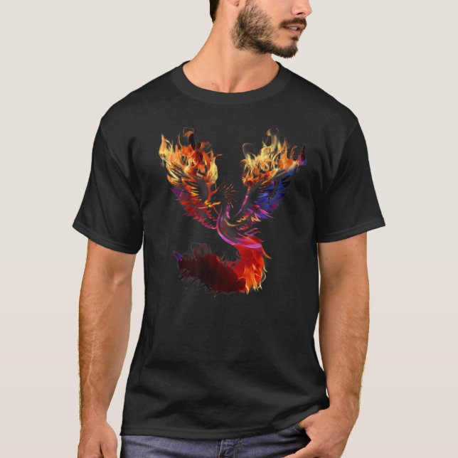 Phoenix Feuervogel Wiedergeburt aus Asche Rem T-Shirt (Vorderseite)