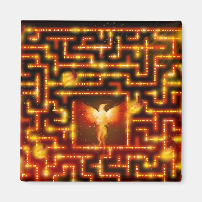 Phoenix Fiery Maze Magnet (Vorne)