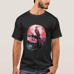 Phoenix Fire Phoenix Bird Sakura Tree Mythischer B T-Shirt