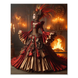 Phoenix Fire Queen Steampunk Victorian Industrial Fotodruck