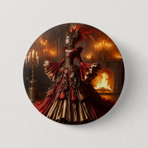 Phoenix Fire Queen Steampunk Viktorianisch Industr Button