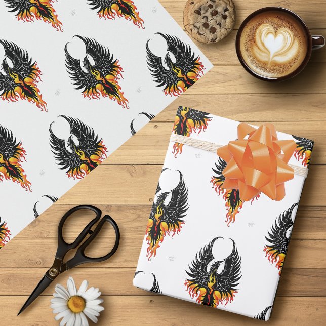 Phoenix Firebird Tribal Flames Geschenkpapier (Von Creator hochgeladen)