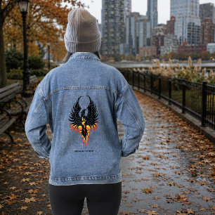 Phoenix Firebird Tribal Flames Jeansjacke