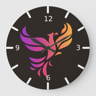 Phoenix-Flagge Große Uhr