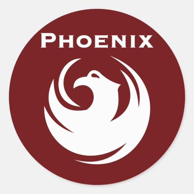 Phoenix-Flagge Runder Aufkleber (Vorderseite)
