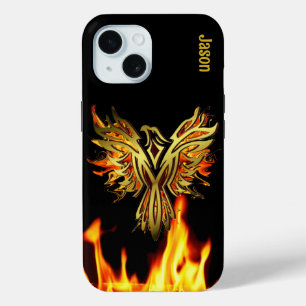 Phoenix flammé sur Coque noir-mat