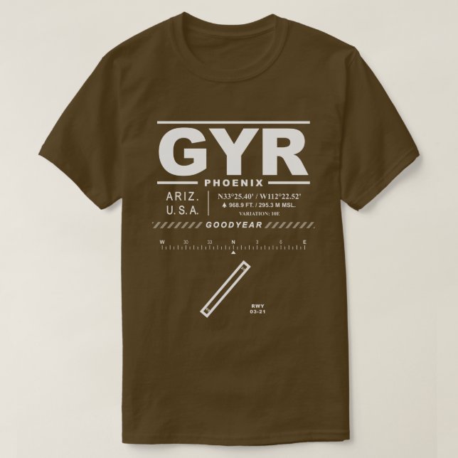 Phoenix Goodyear Airport GYR T - Shirt (Design vorne)