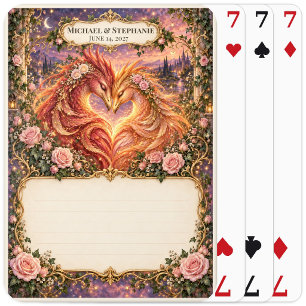 Phoenix Hochzeitsgästebuch-Unterschriftendeck Spielkarten