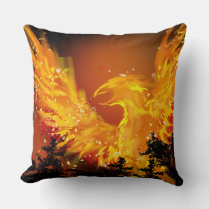 Phoenix im Flight Throw Kissen