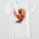 Phoenix in Flames Watercolor-Design T-Shirt (Laydown)