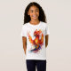 Phoenix in Flames Watercolor-Design T-Shirt (Vorne ganz)