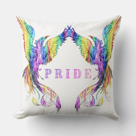 Phoenix in Regenbogenfarben Kissen