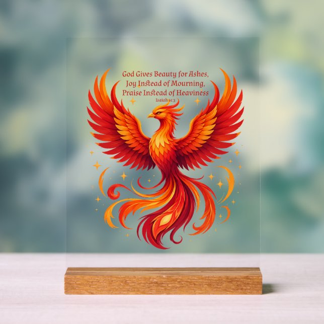 Phoenix Jesaja 61:3 Acrylschild (Neutral)
