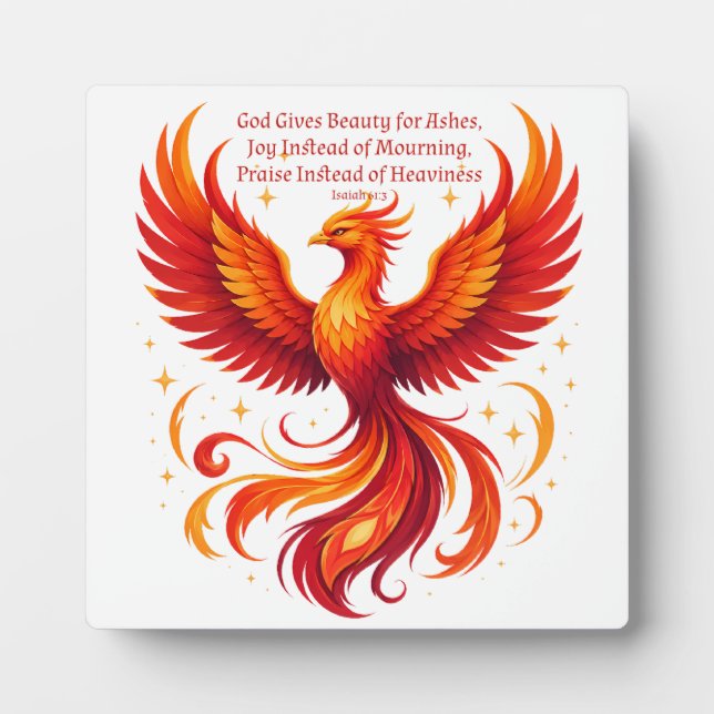 Phoenix Jesaja 61:3 Fotoplatte (Vorderseite)
