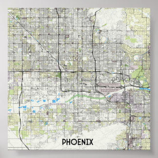 Phoenix-Karte Poster