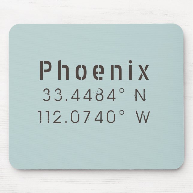 Phoenix Latitude Longitude Mousepad (Vorne)