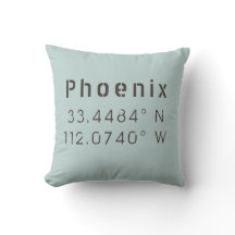 Phoenix Longitude Latitude Throw Kissen