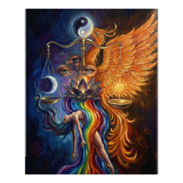 Phoenix & Lotus Spirituelle Foto-Vergrößerung Wand Fotodruck