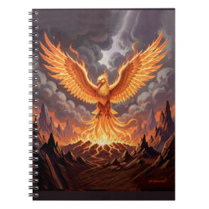 Phoenix Majestique Triptychon-Wandkunst Notizblock