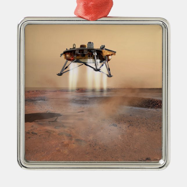 Phoenix Mars Lander Silbernes Ornament (Vorne)