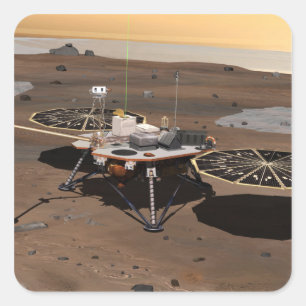 Phoenix-MarsLander 5 Quadratischer Aufkleber