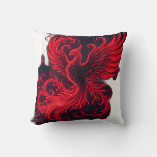 Phoenix mit gotischen Spiegeln und Wirbel Kissen