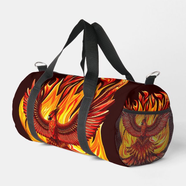 Phoenix mythologische unsterbliche Kreatur Duffle Bag (Rechte Ecke)