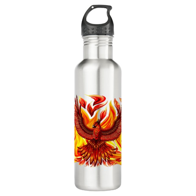 Phoenix mythologische unsterbliche Kreatur Edelstahlflasche (Vorderseite)