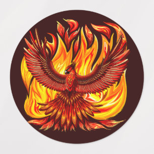 Phoenix mythologische unsterbliche Kreatur Etiketten