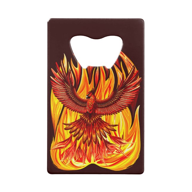Phoenix mythologische unsterbliche Kreatur Geldbeutel Flaschenöffner (Vorderseite)