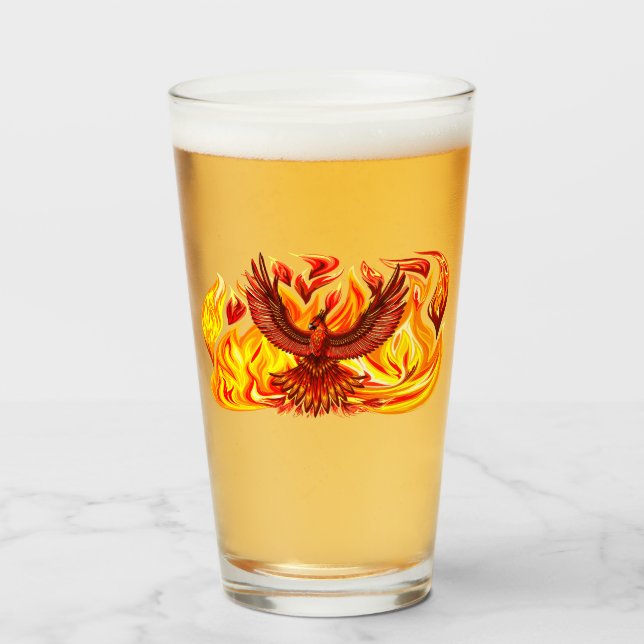 Phoenix mythologische unsterbliche Kreatur Glas (Vorne (Gefüllt))