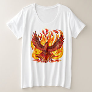Phoenix mythologische unsterbliche Kreatur Große Größe T-Shirt
