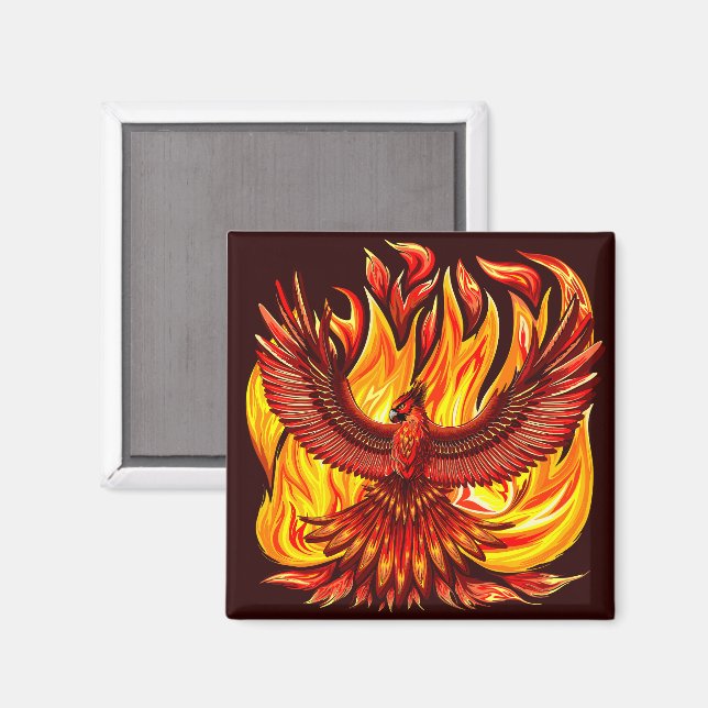 Phoenix mythologische unsterbliche Kreatur Magnet (Vorderseite/Rückseite)