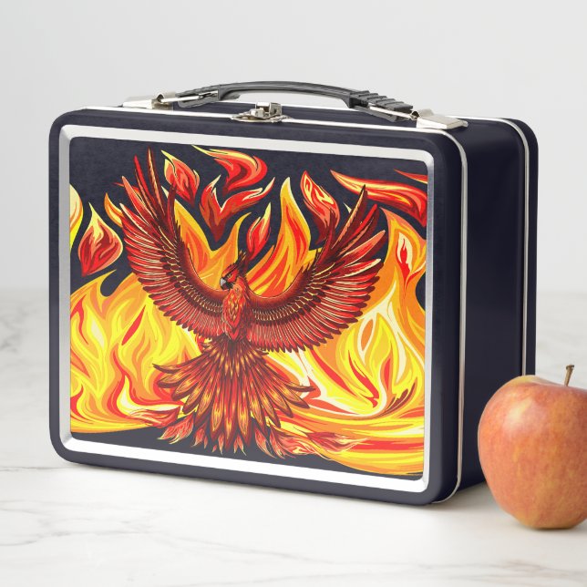Phoenix mythologische unsterbliche Kreatur Metall Brotdose (Beispiel)