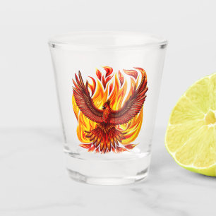 Phoenix mythologische unsterbliche Kreatur Schnapsglas