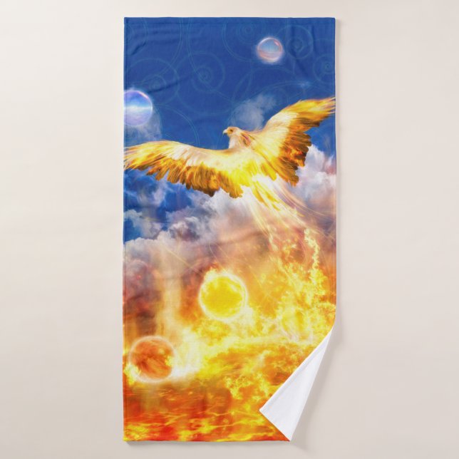 Phoenix Oiseau S'ÉLÈVE AU-DESSUS DE VOS PROBLÈMES (Serviette de bain)