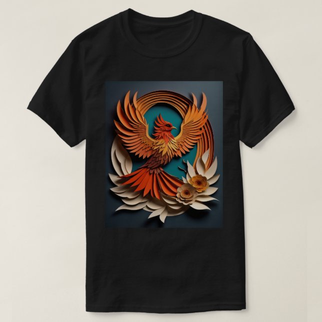Phoenix Paper Art Design T - Shirt (Design vorne)