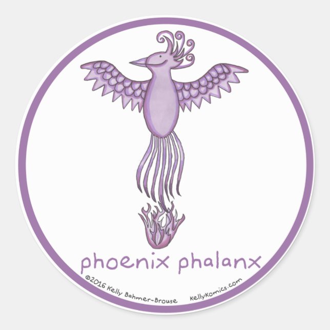 Phoenix Phalanx Rundkleber Runder Aufkleber (Vorderseite)