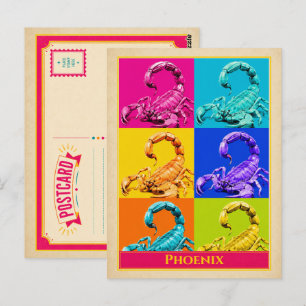 Phoenix Postkarte Arizona Skorpion Vintage