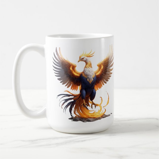 Phoenix Rise Hoodie 🔥 Mythischer Feuerbird Sweats Kaffeetasse (Links)
