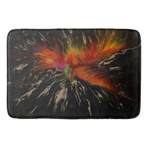 Phoenix Rising – Abstrakte Feuer-Explosion-Kunst Badematte