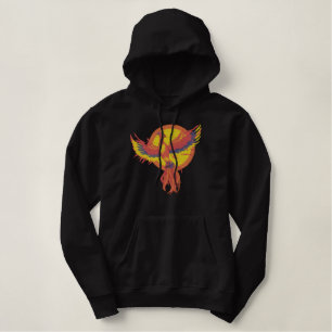 Phoenix Rising Bestickter Hoodie