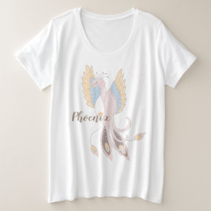 Phoenix Rising Boho Inspiration Personalisierbar Große Größe T-Shirt