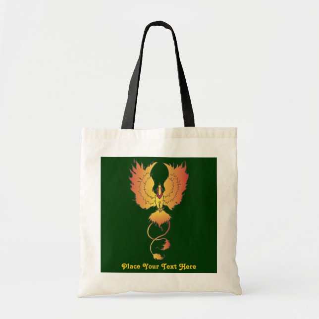 Phoenix Rising Custom Text Tasche (Vorne)