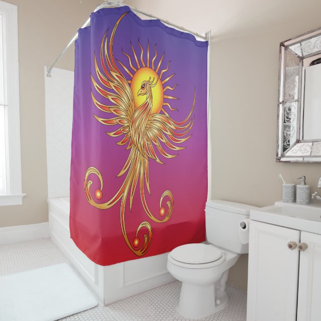 Phoenix Rising Duschvorhang (Beispiel)