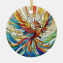 Phoenix Rising - farbige Mosaikkunst